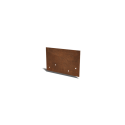 Plaque de Jonction Acier Corten Droite 23cm x 13cm x 2mm - pour raccord de bordure