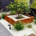 Carré Potager en Acier Corten - 120x120x40 cm - Potager Moderne pour Jardinage urbain durable