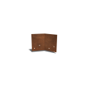 Plaque de Jonction Acier Corten Droite 45° 20cm x 13cm x 2mm - pour raccord de bordure en angle